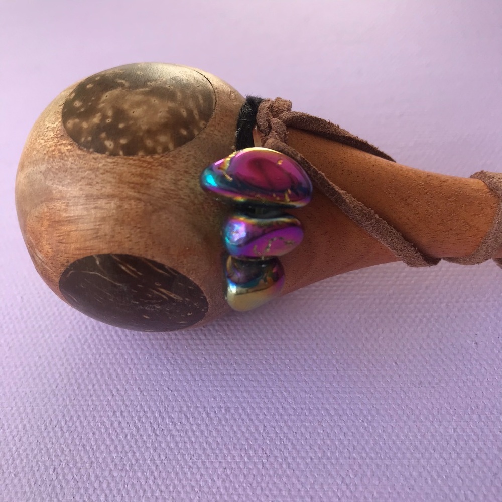 Shamanic Wood Rattle ✨ - Picture 2 of 9